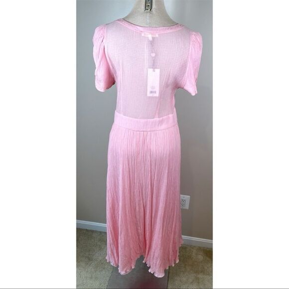 NWT!! LoveShackFancy Hutchinson Powder Pink Maxi Silk Blend Dress Size 4..545$!! - Picture 13 of 14